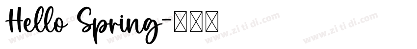 Hello Spring字体转换
